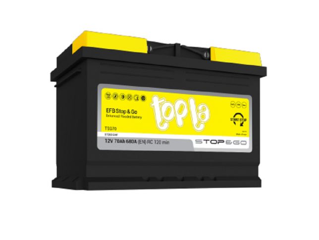 Akumulator Topla EFB Stop & Go 112070, 70Ah 12V D+